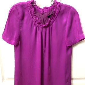 Fuschia lined silk top